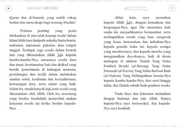 Magnet Rezeki: Koleksi Doa Mustajab Meminta Rezeki daripada al-Quran & Al-Sunnah - Image 5